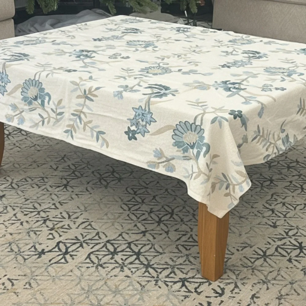 Pottery Barn Liana Crewel Embroidered Table Throw